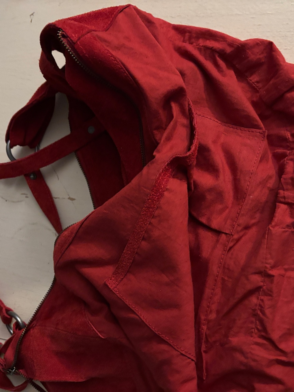 Red Suede Hobo Shoulder Bag - Women Free People - Picture 4 of 6